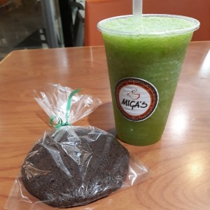 Galleta Doble Chocolate y limonada con hierbabuena 