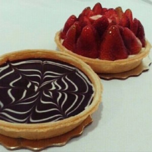 Tartaleta de chocolate y de fresa..!!