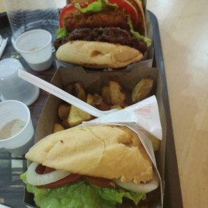 Hamburguesa sencilla y shack
