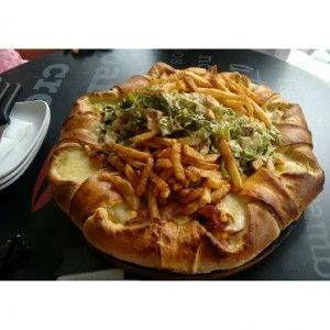 Pizza primavera explotada