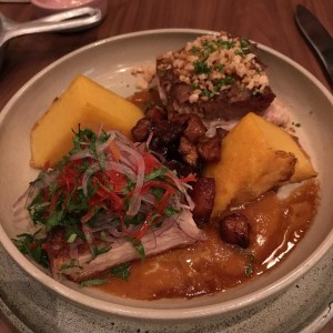 Costillas De Cerdo Platano Dulce una verdadera delicia.