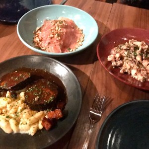 Asado Negro, Spagueti mediterraneo y Rissoto de Pulpo