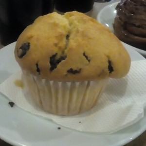 cupcake de chispas de chocolate