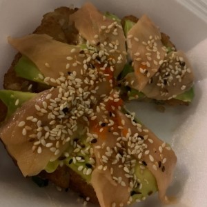 Sushi Pizza de Salmon