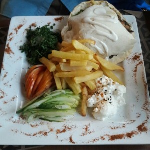 Plato de shawarma