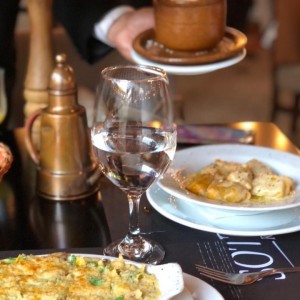 tortellinis rellenos y timbal