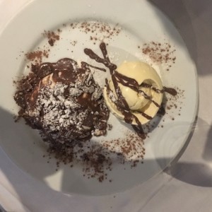 panacotta con helado