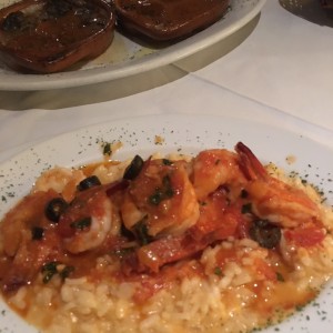 langostinos con rissoto