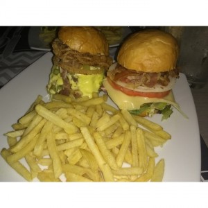 duo de mini hamburguesas