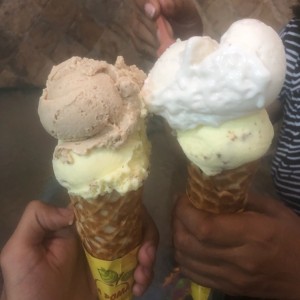 Barquilla grande de dos sabores
