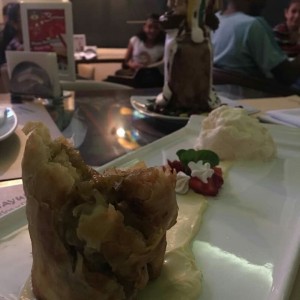 Tabaquito de manzana con helado 