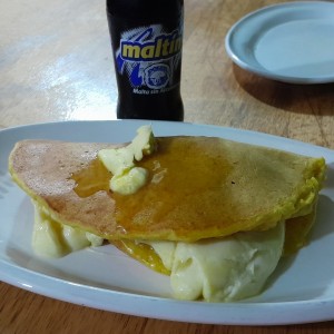 Cachapa con queso telita #5 buena!