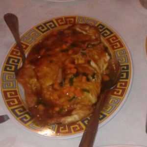 Ternera con salsa de ostras, muy buena..!
