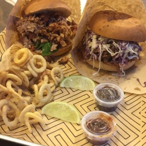 Hamburguesas de Porcetta y Pulled Pork