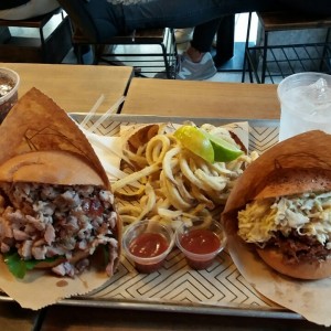 Porcheta y Pulled pork