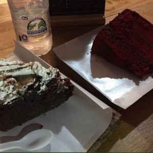 Tortas red velvet y bombom