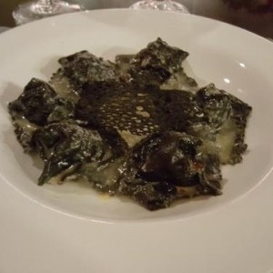 Raviolis rellenos de pulpo