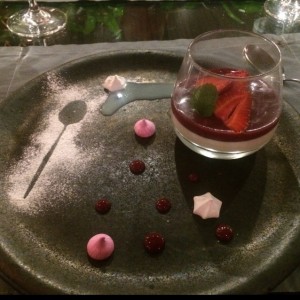 panna cotta de fritos rojos