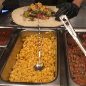 making the burrito