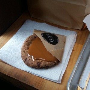 Galleta de chocolate y arequipe