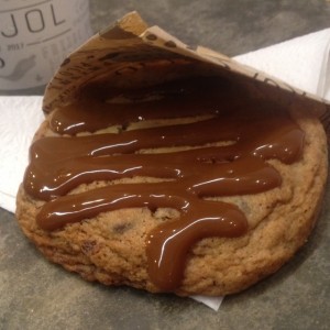 galleta de chocolate con arequipe