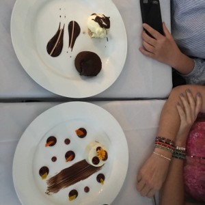 panacotta y fondant de chocolate el rey