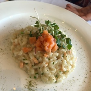 Risotto de salmon ahumado 