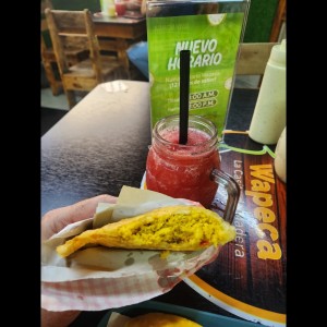 De cazón y jugo de patilla