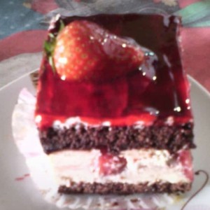 Torta de Chocolate con Fresa, muy buena..!