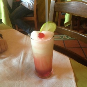 Limonada frappe con granadina