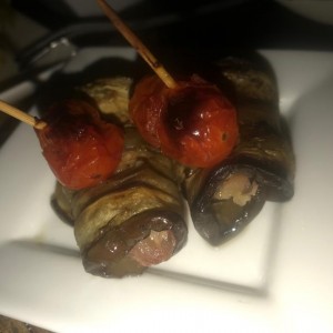 Involtini de Berengena con Tomate Cherry, Excelente