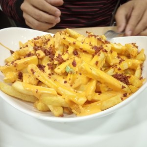 Fried bacon cheedar