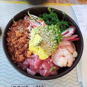 Poke moana a base de quinoa
