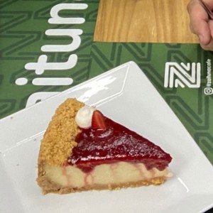 torta de queso de fresa
