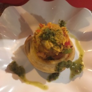 roll de pollo, igualito a la empanada gallega
