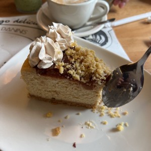 Cheesecake crumbles manzana