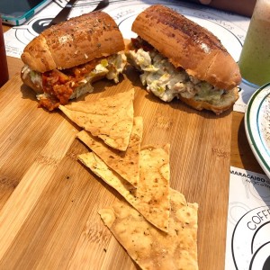 pannini de pollo y ajoporro