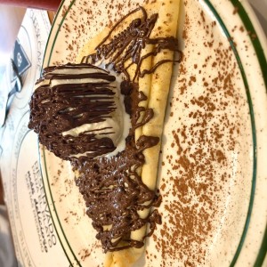 Crepe de Nutella con helado
