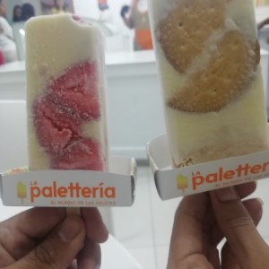 Paleta fresa crema