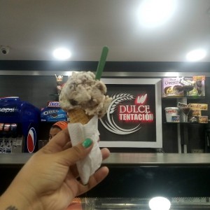 helado de una porción de stracciatela