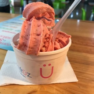 Helado de fresa