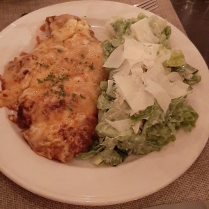 Milanesade pollo a la Parmigiana