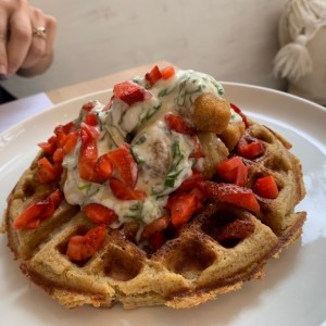 Popcorn Chicken Waffle
