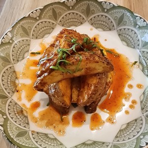 Papas en mantequilla vegetal