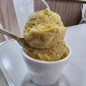Helado de parchita vegano sin azúcar 