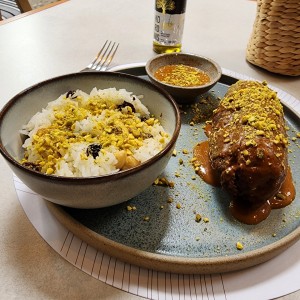 Cordero + arroz basmati