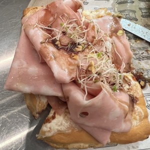 Pizza Bianca e Mortadela