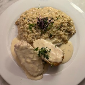 Cordon Bleu + Risotto Aux Champignons