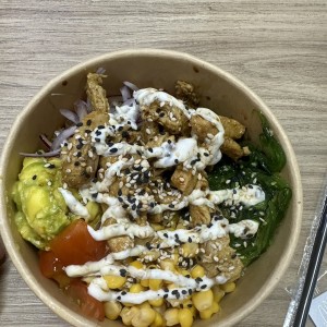 Chicken pok con quinoa