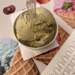 Helado pistacho